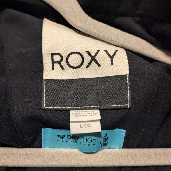 Women's Roxy Jet Ski Black Arrow Feel Emboss Snow Jacket, Size Large - Picture 6 of 10